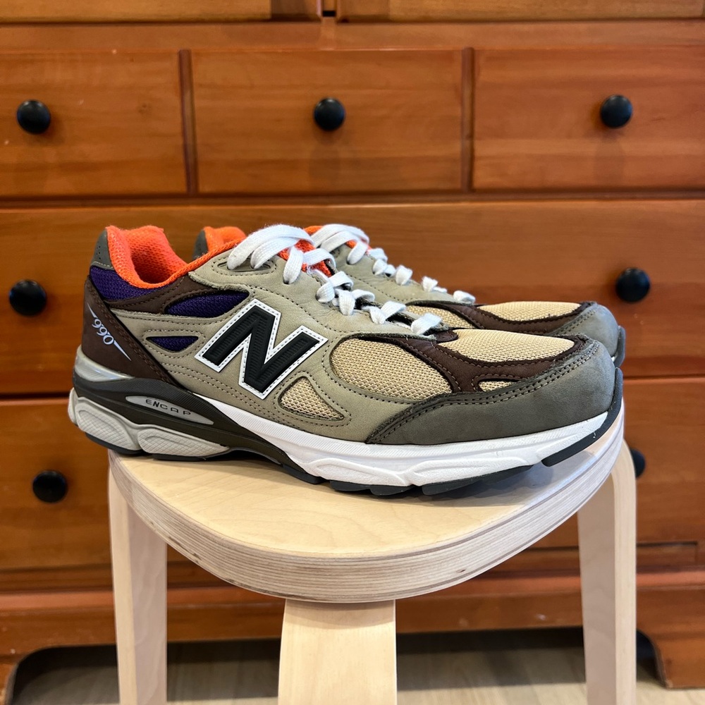 New Balance 990v3 Teddy Santis khaki orange 9.5